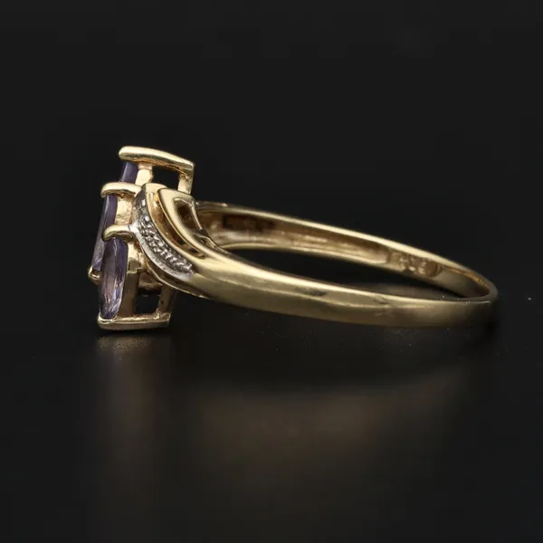 Gold Tanzanite Diamond Ring