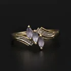 Gold Tanzanite Diamond Ring
