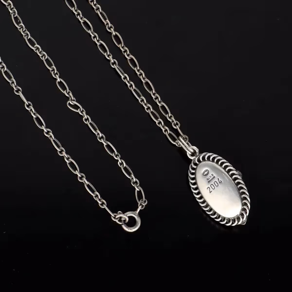 Limited Edition Georg Jensen Heritage Onyx Pendant Necklace