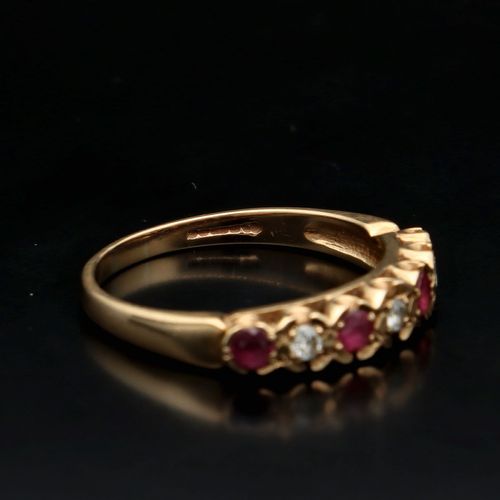 9ct Gold Diamond and Ruby Ring image-3