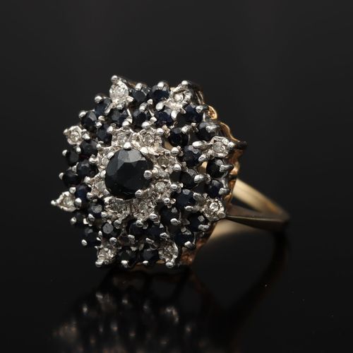 Gold Sapphire, Diamond Ring. Birmingham 1989 image-3
