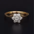 18ct Yellow Gold Diamond Cluster Ring