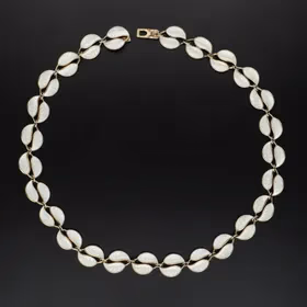 Vintage Norwegian Vermeil Sterling Silver Double Leaf Necklace