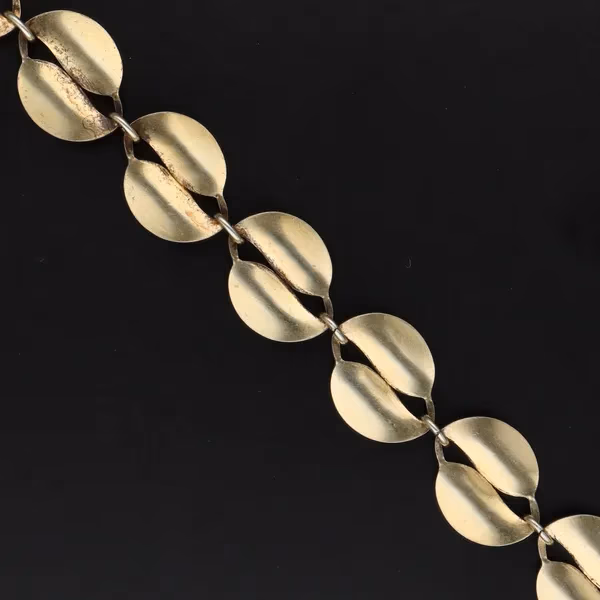 Vintage Norwegian Vermeil Sterling Silver Double Leaf Necklace