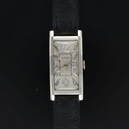 Platinum Deco Diamond Longines Watch image-3