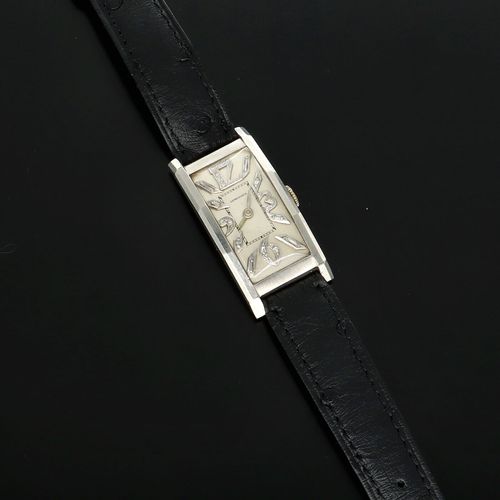 Platinum Deco Diamond Longines Watch image-2