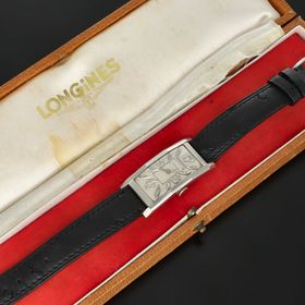 Platinum Deco Diamond Longines Watch