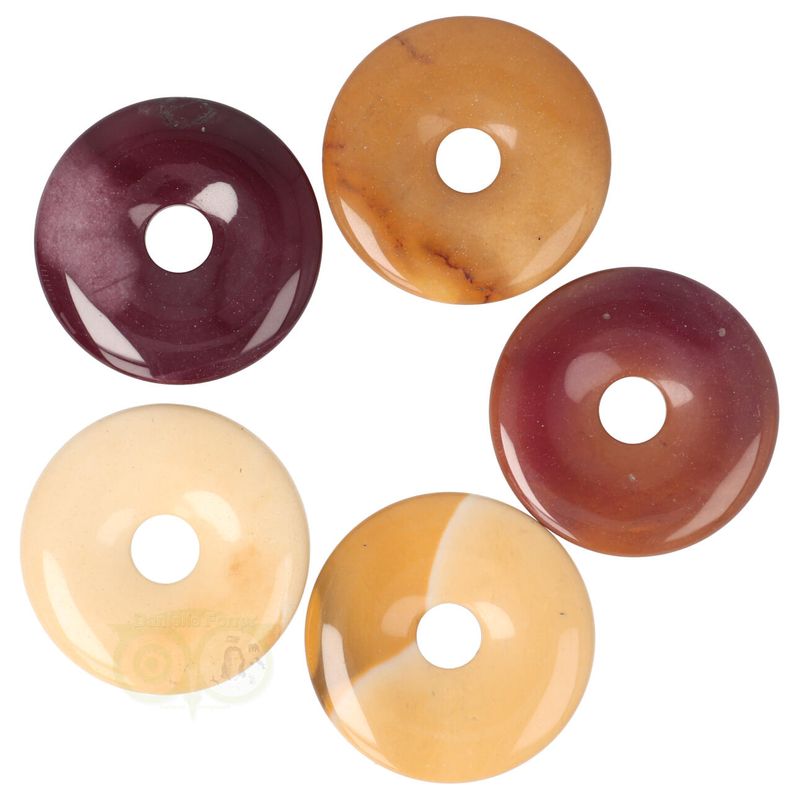 Mookaiet edelstenen donut - PI stones hangers | Edelstenen Webwinkel - Webshop Danielle Forrer
