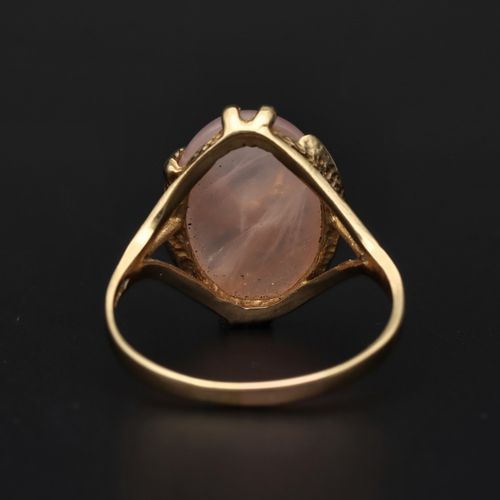 Vintage 9ct Gold Rose Quartz Ring image-5