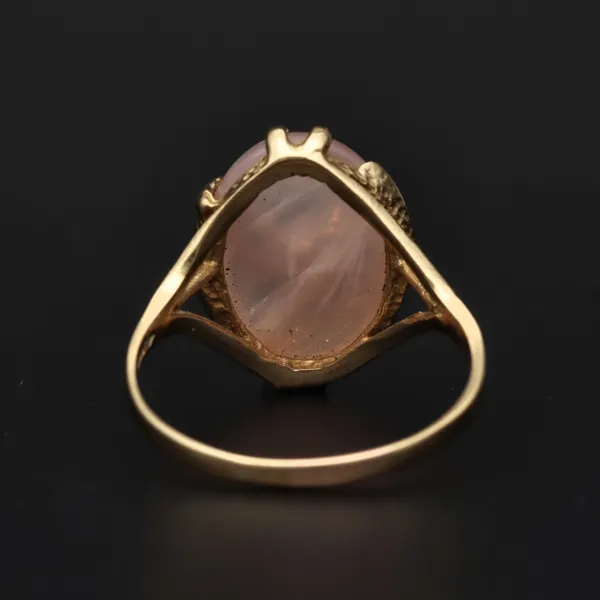 Vintage 9ct Gold Rose Quartz Ring