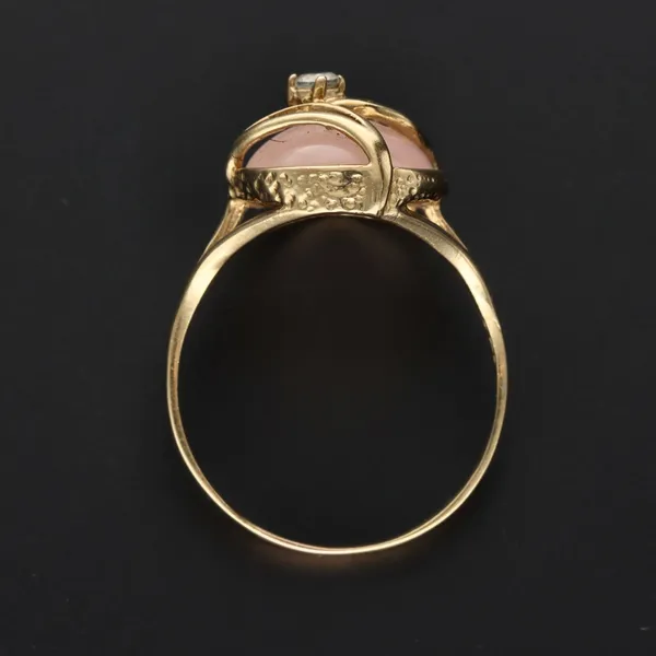 Vintage 9ct Gold Rose Quartz Ring