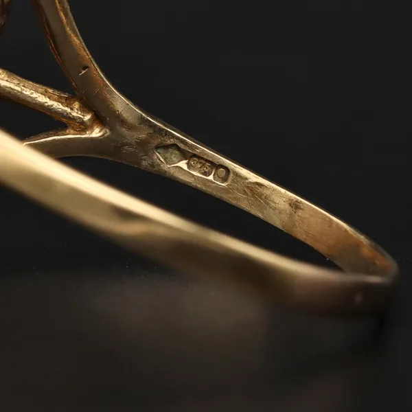 Vintage 9ct Gold Rose Quartz Ring