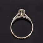 18ct Retro Gold Diamond Ring. London 1973