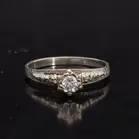 18ct Retro Gold Diamond Ring. London 1973