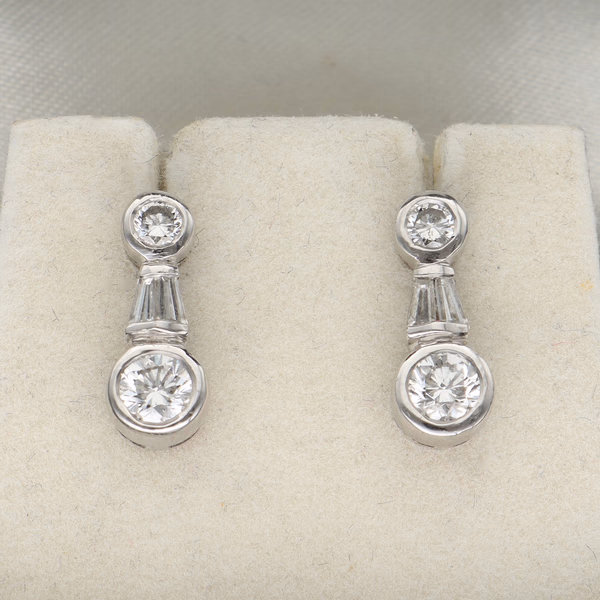 1950s Diamond Drop Earrings