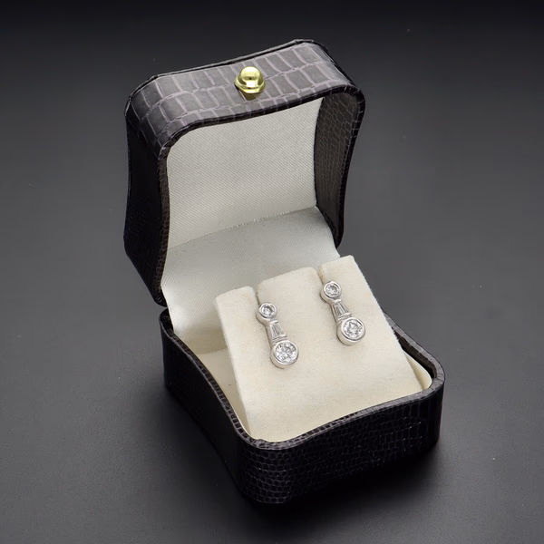 1950s Diamond Drop Earrings