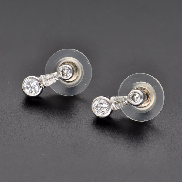 1950s Diamond Drop Earrings