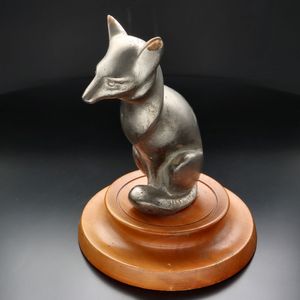 Art Deco Bronze Fox Car Mascot. G Laurent.