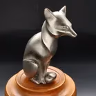 Art Deco Bronze Fox Car Mascot. G Laurent.