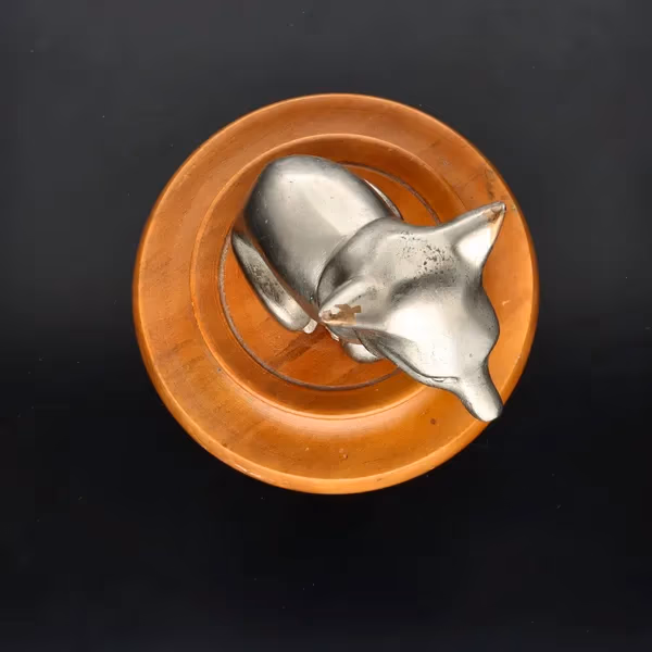 Art Deco Bronze Fox Car Mascot. G Laurent.