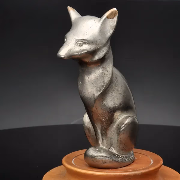 Art Deco Bronze Fox Car Mascot. G Laurent.