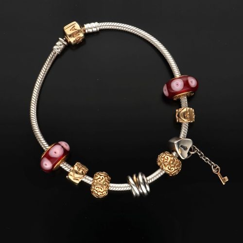 Pandora Silver Charm Bracelet with Charms image-1