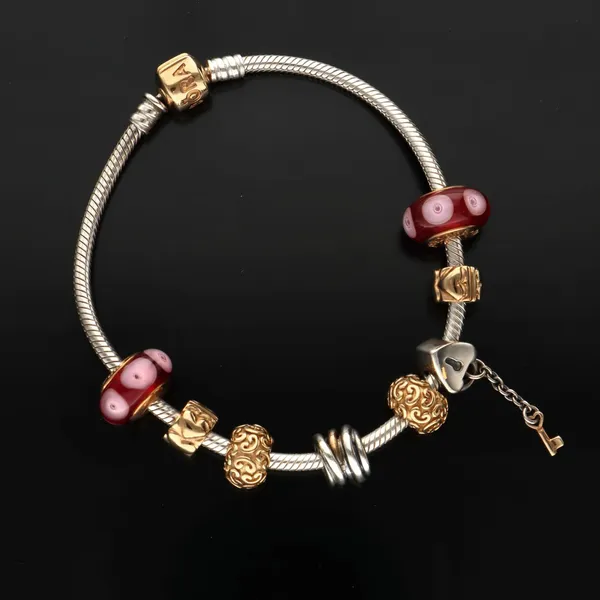 Pandora Silver Charm Bracelet with Charms