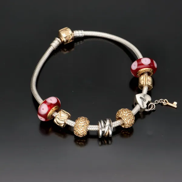 Pandora Silver Charm Bracelet with Charms