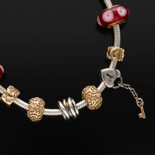 Pandora Silver Charm Bracelet with Charms image-4