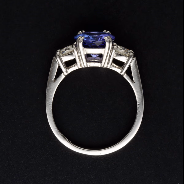 Platinum 3ct Tanzanite & Diamond Ring