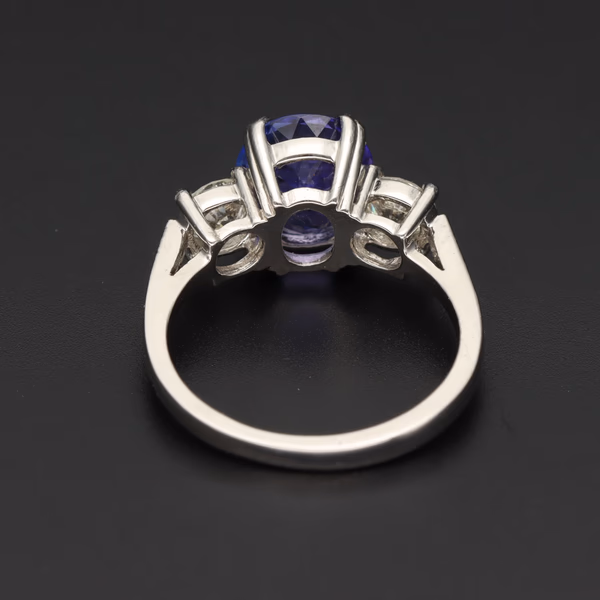 Platinum 3ct Tanzanite & Diamond Ring