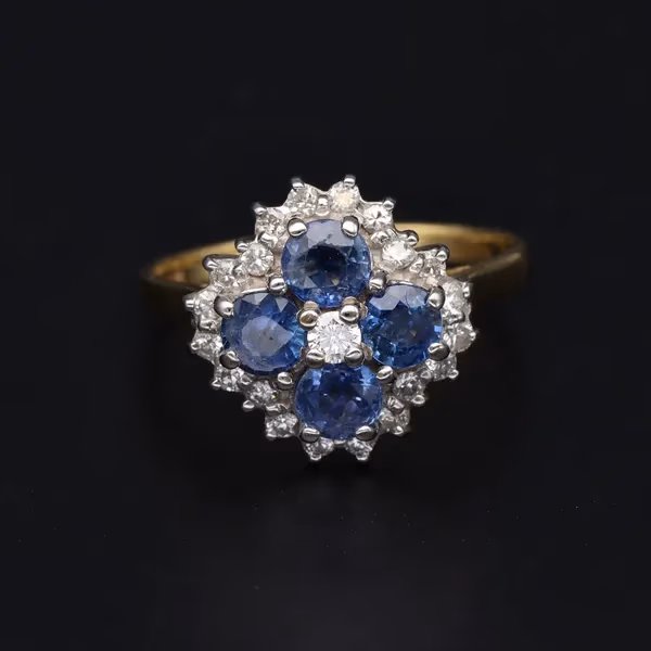 18ct Gold Sapphire and Diamond Ring