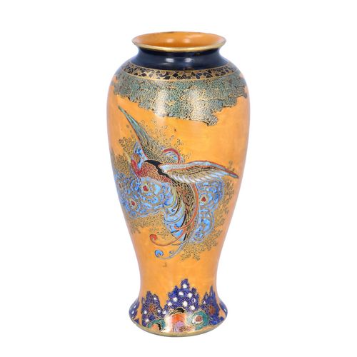 Art Deco Carlton Ware Chinese Bird & Cloud Vase image-1