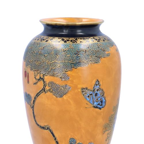 Art Deco Carlton Ware Chinese Bird & Cloud Vase image-2