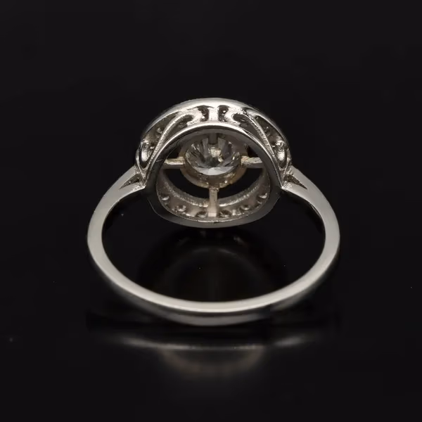 Art Deco Style Platinum and Diamond Ring