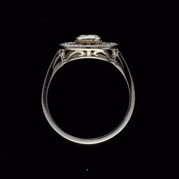 Art Deco Style Platinum and Diamond Ring