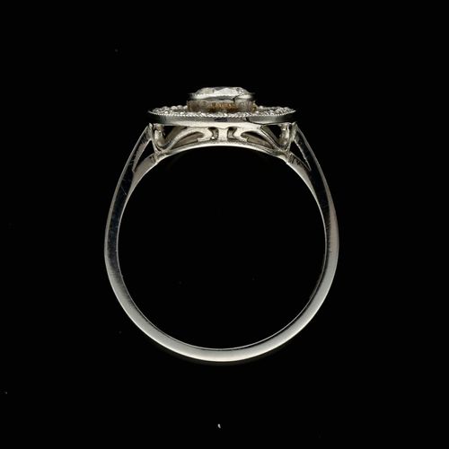 Art Deco Style Platinum and Diamond Ring image-6