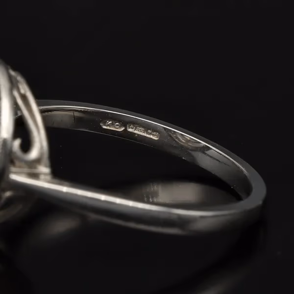 Art Deco Style Platinum and Diamond Ring