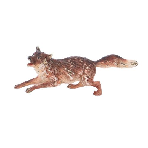 Antique Cold Painted Bronze Fox image-2