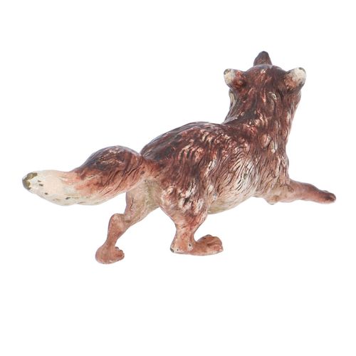 Antique Cold Painted Bronze Fox image-4