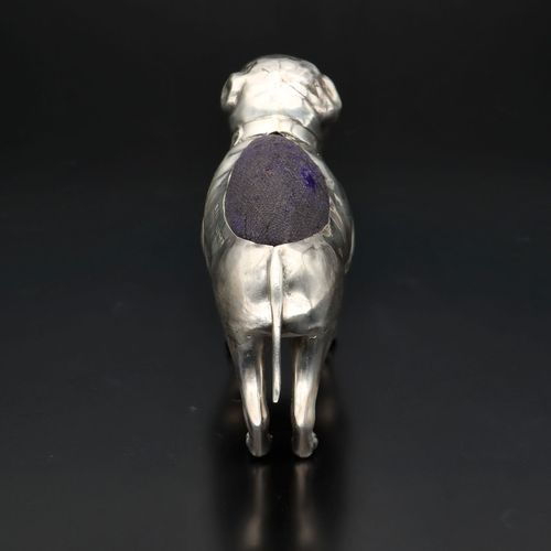 Edwardian Silver Bulldog Pin Cushion image-5