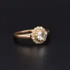 19th Century 15ct Gold Rose Cut Diamond Cluster Ring