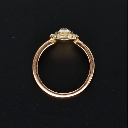 19th Century 15ct Gold Rose Cut Diamond Cluster Ring image-6