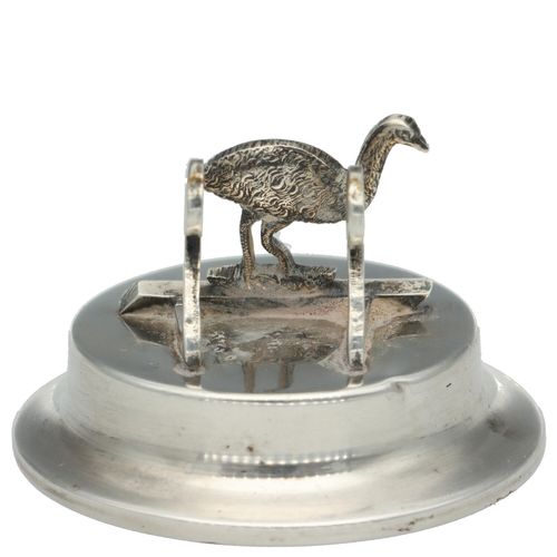 Edwardian Solid Silver Emu Menu Holder image-6