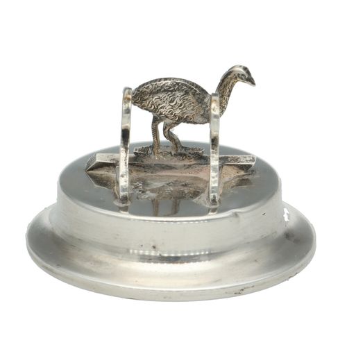 Edwardian Solid Silver Emu Menu Holder image-2