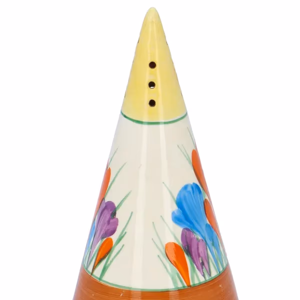 Clarice Cliff Crocus Sugar Sifter Conical