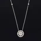 14ct White Gold Diamond Pendant Necklace