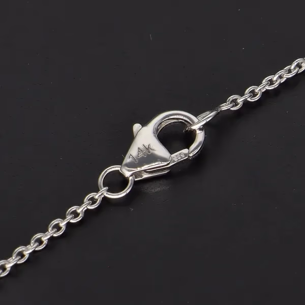 14ct White Gold Diamond Pendant Necklace