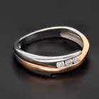 18ct Bi Colour Gold Diamond Ring