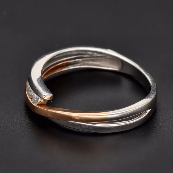 18ct Bi Colour Gold Diamond Ring